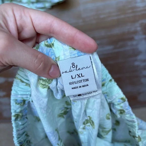 8 Oak Lane Magnolia Floral Pajamas Lounge Classic Preppy Lace Womens L/XL - Picture 7 of 8